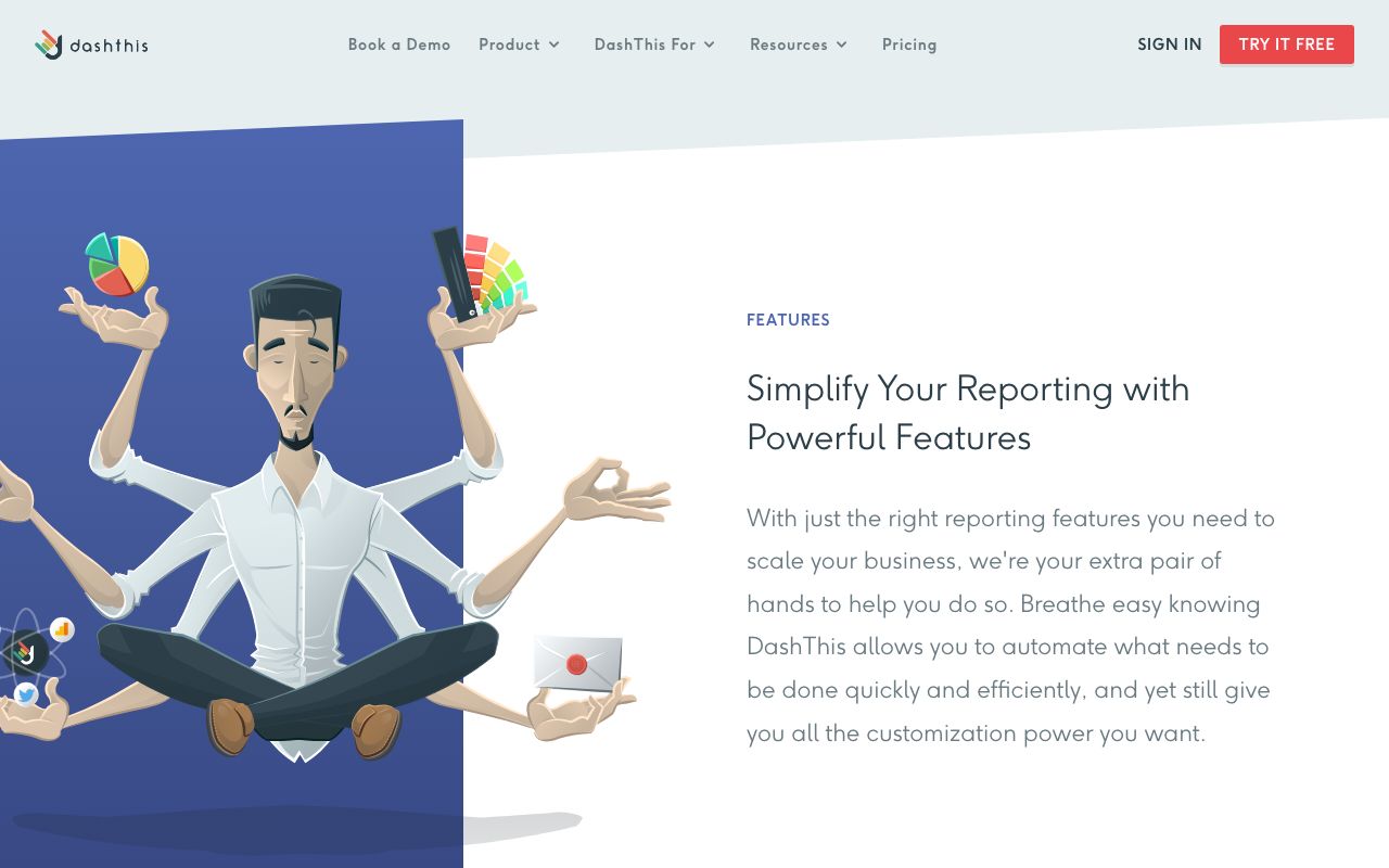 dashthis.com features page