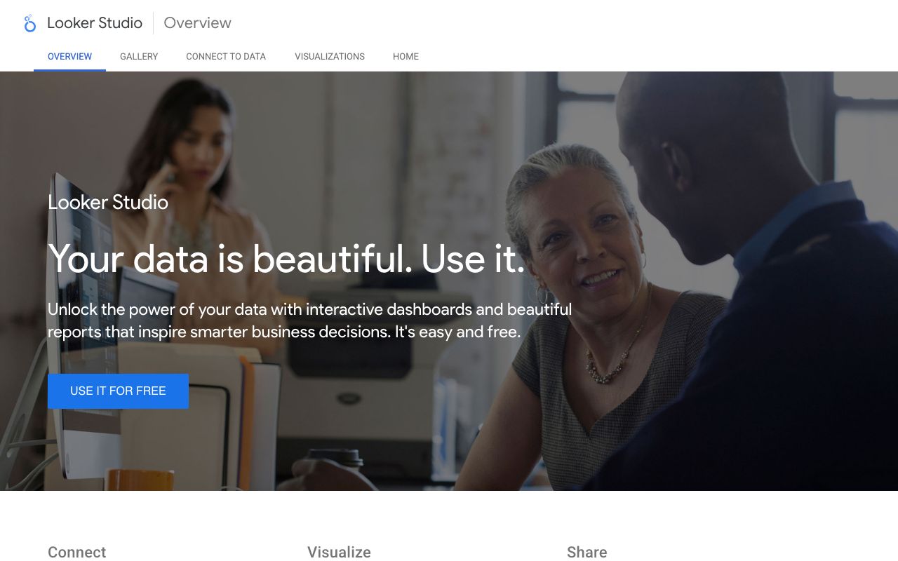 lookerstudio.google.com homepage