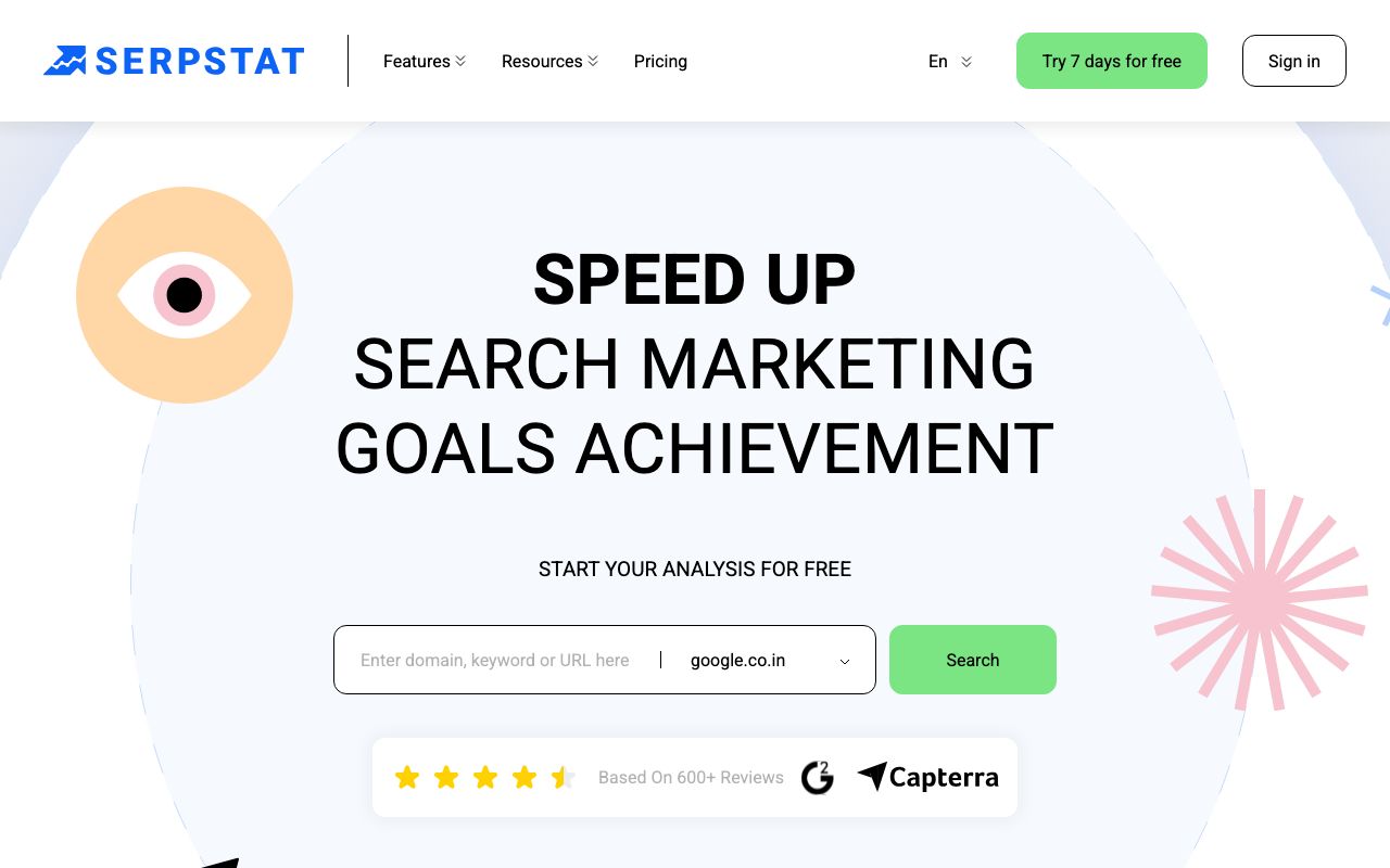 serpstat.com homepage