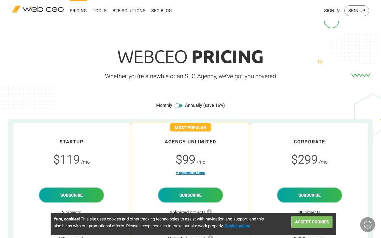 webceo.com online seo tools price.htm page