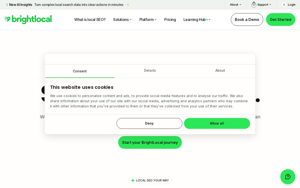 brightlocal.com homepage