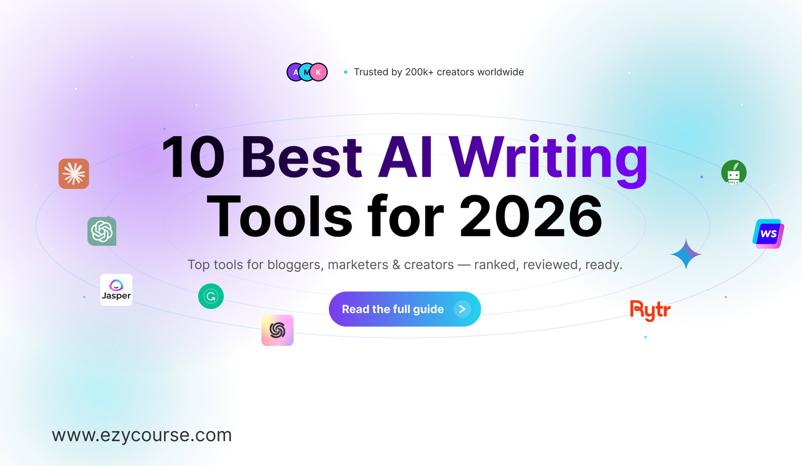 Collage showcasing the best AI writing tools in 2026, tried and tested by experts.